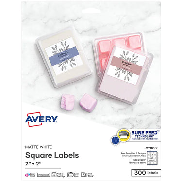 Avery Easy Peel Laser/Inkjet Print-to-the-Edge Specialty Labels, 2